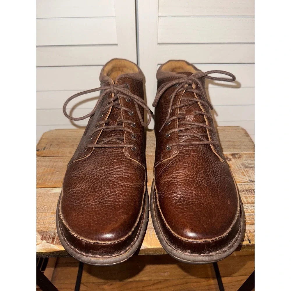 Born Mens Brown Leather Chukka Boots Lace Up Ankle Boots Size 13